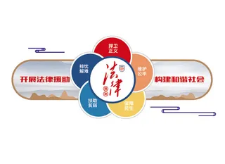 矢量律师法律文化墙