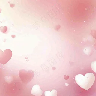 粉色渐变浪漫爱情爱心情人节简约背景