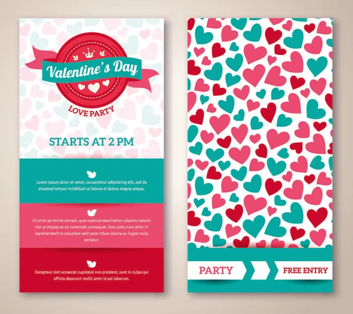 2.14情人节 背景eps,ai矢量模版下载