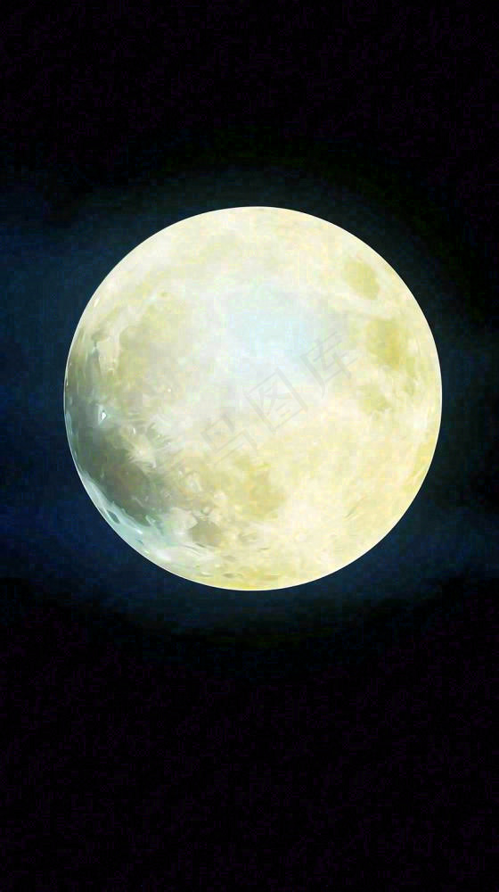 中秋节简约创意圆月月亮温馨天空，黑夜夜晚