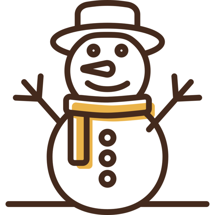 冬季雪人装饰元素