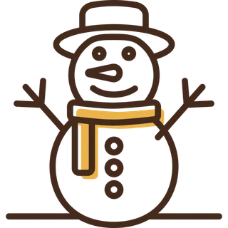 冬季雪人装饰元素