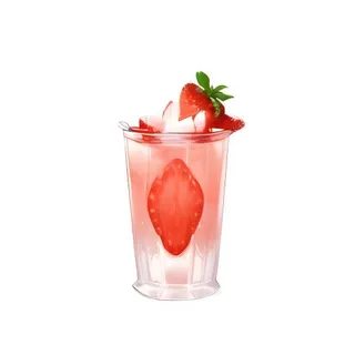 饮料草莓果茶免抠 饮料草莓果茶免抠