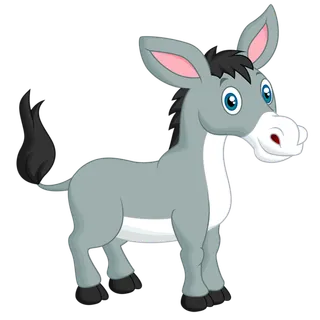 毛驴灰色卡通