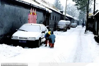 胡同印象-雪景下的胡同