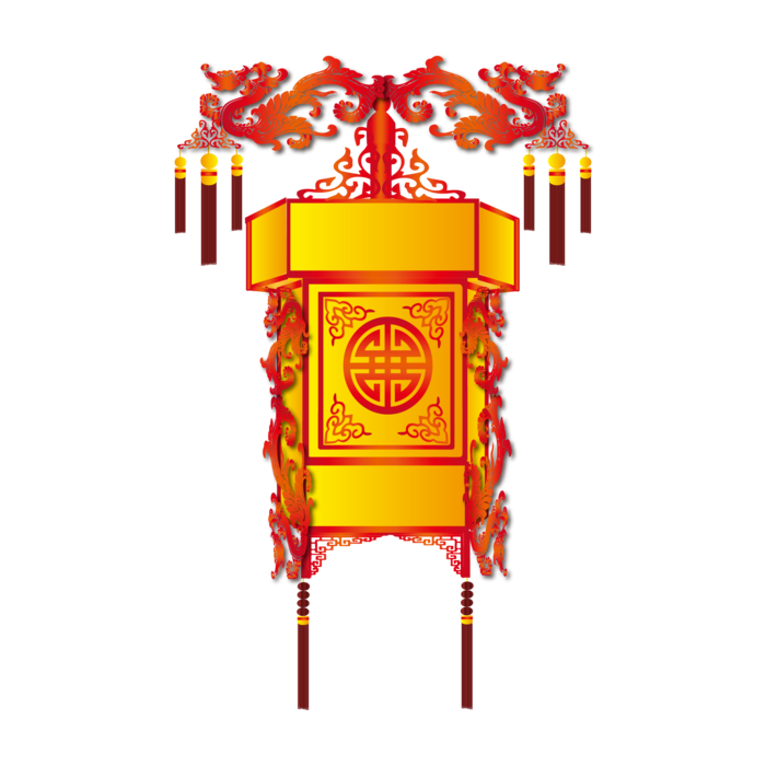 卡通手绘灯笼中秋节元宵节花灯新年海报元素PNG免扣PS素材