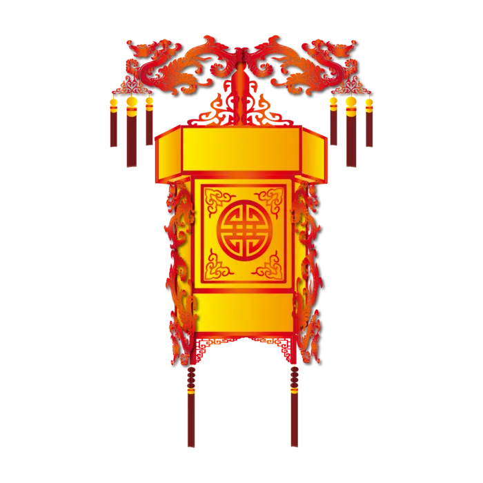 卡通手绘灯笼中秋节元宵节花灯新年海报元素PNG免扣PS素材