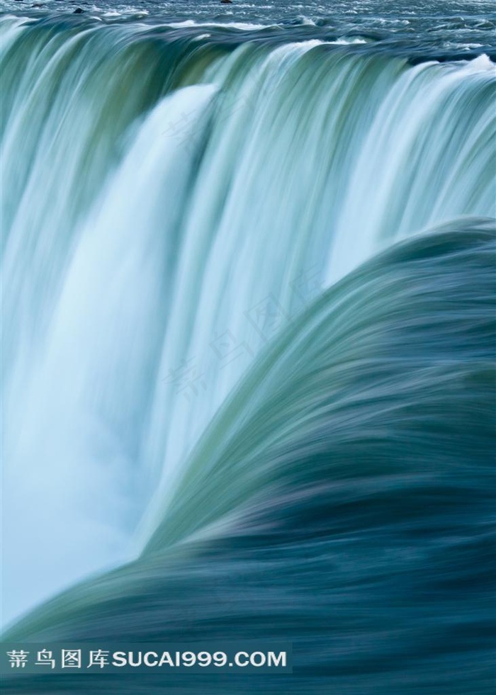 高原瀑布壮丽景观风景图片