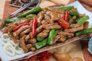 5杭椒务冬炒里脊 -珠江苑