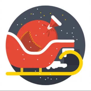 圣诞节礼物拉车素材