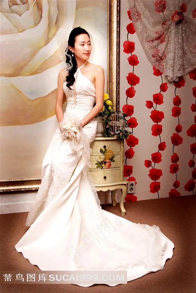 优雅的婚纱美女摄影