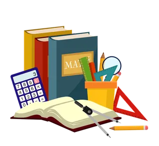 学习工具 教学 数学 计算器 圆规 铅笔 书本