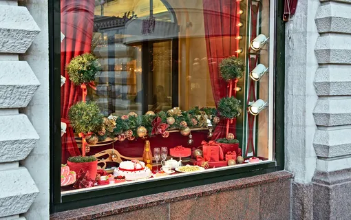 圣诞节商店橱窗装饰