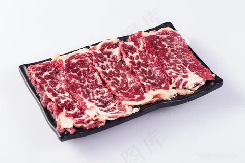 特级雪花牛肉片火锅荤菜摆盘图片素材