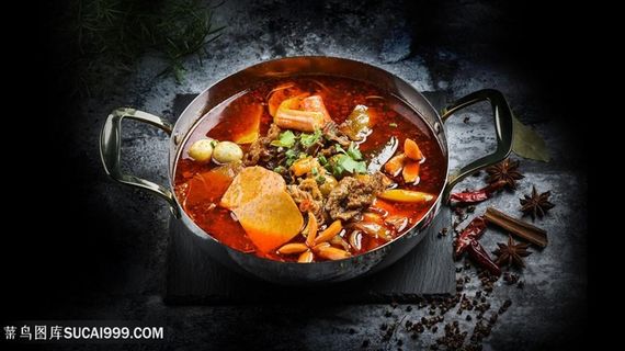 麻辣小火锅香辣火锅图片素材