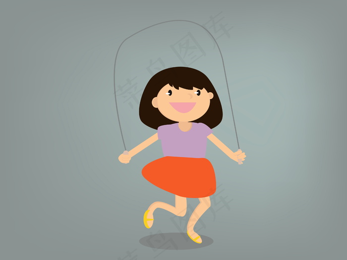 跳绳卡通图片