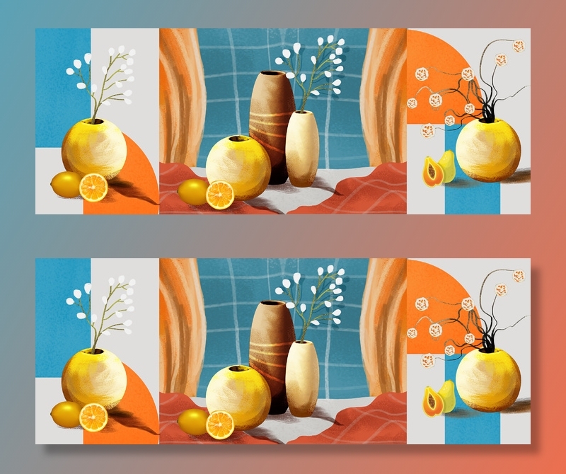 轻奢欧式静物三联画