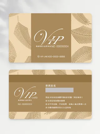 传统vip会员卡模板