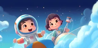 宇航员太空宇宙插画海报素材背景