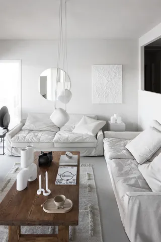 北欧简约现代艺术风格室内设计客厅沙发场景(7)