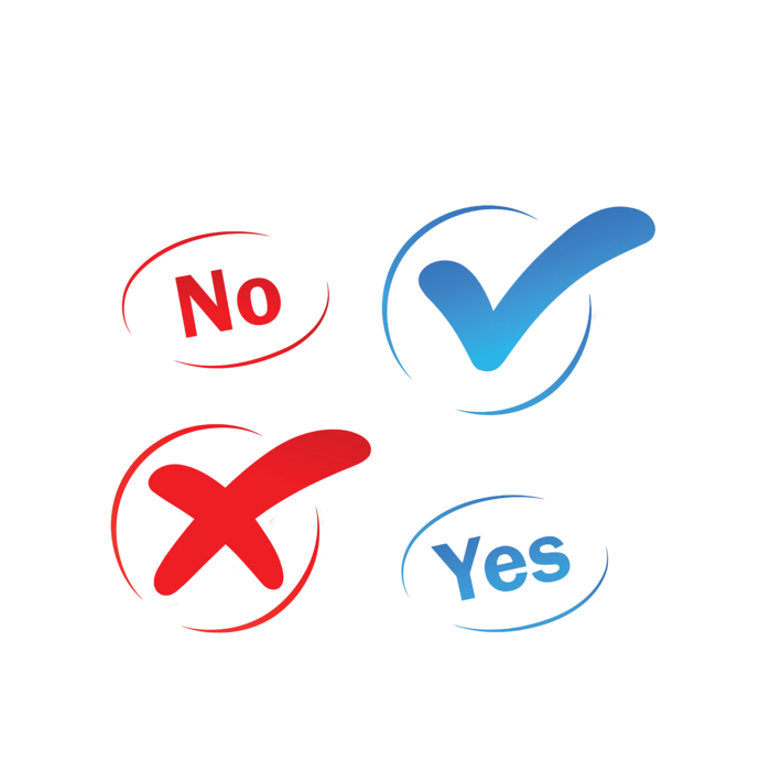 yes no 打叉 打钩 对错图标