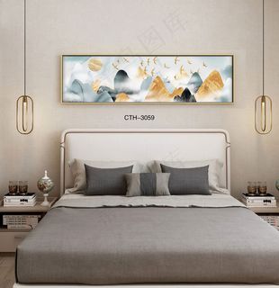 轻奢晶瓷装饰画客厅沙发背景墙卧室床头挂画酒店样板间房间模型现代抽象风