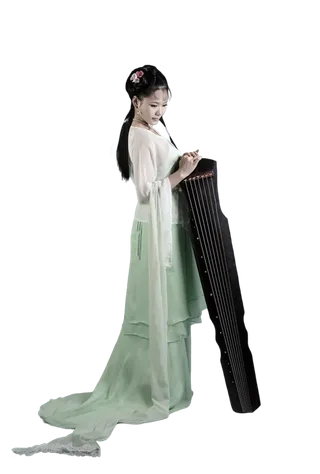 05 (11)免抠元素 免抠摄影 美女 人物 服装 古风 演奏