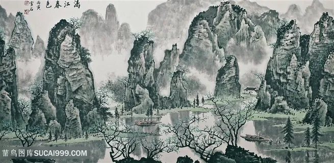 白雪石巍峨山脉湖畔美景装饰画 白雪石巍峨山脉湖畔美景装饰画