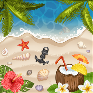 夏天海滩大海背景