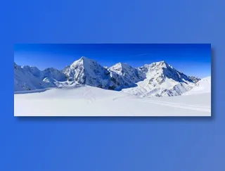 唯美雪山山峰景色