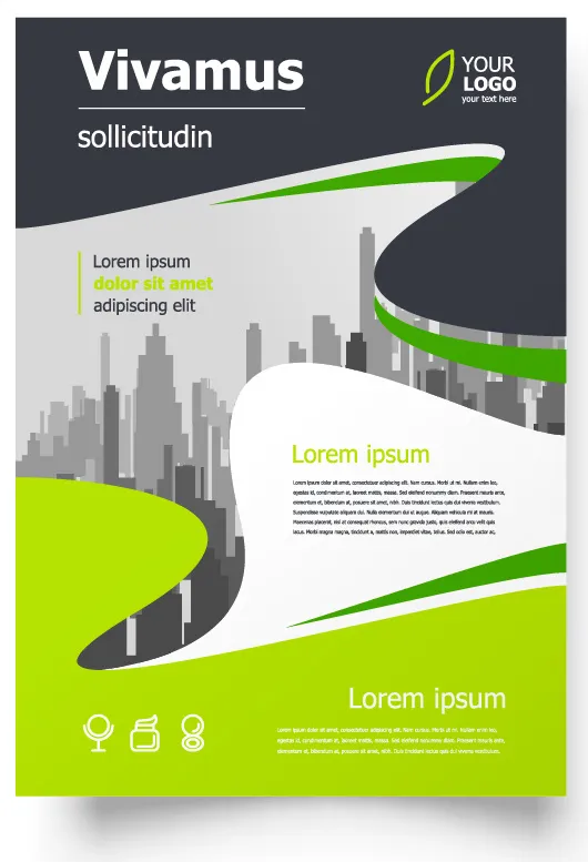 包装宣传册设计模板传单页抽象商务宣传册A4模板创意封面趋势宣传ai矢量模版下载