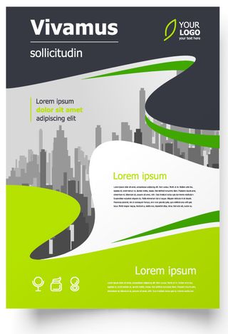 包装宣传册设计模板传单页抽象商务宣传册A4模板创意封面趋势宣传