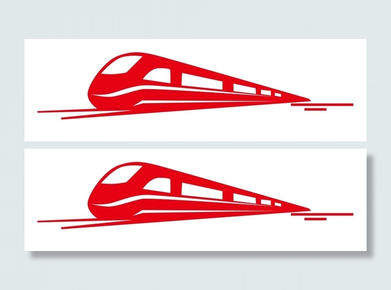 矢量高铁火车