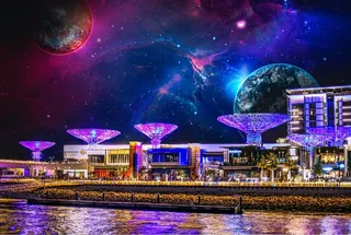 元宇宙世界天空风景背景墙