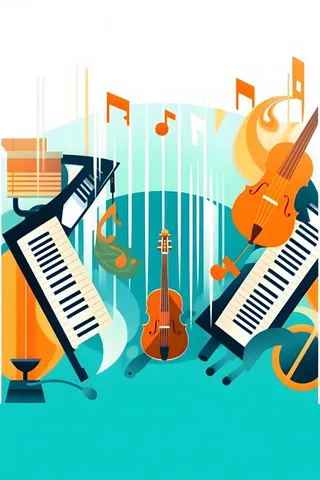 音乐乐器吉他钢琴背景