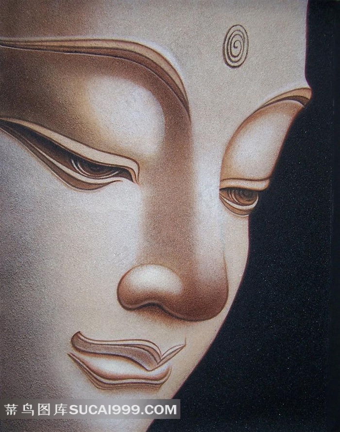 观音菩萨头像特写