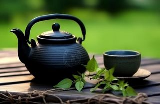 茶壶植物自然意境背景