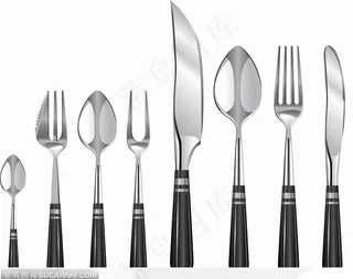 一整套金属餐具