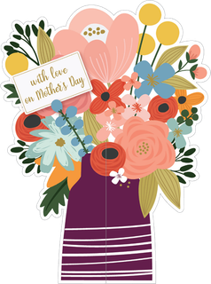 插瓶花朵素材卡通