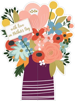 插瓶花朵素材卡通