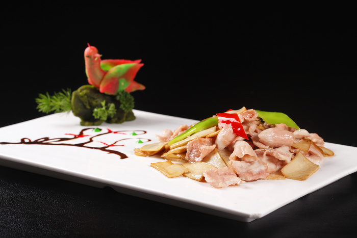 杏鲍菇炒猪筋肉 (3)