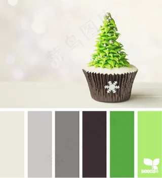 冬天系配色色卡色彩搭配