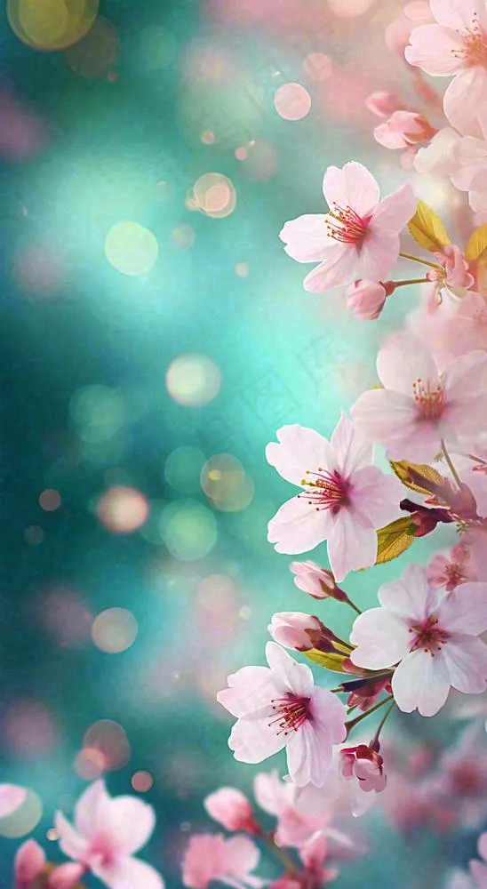 春天唯美清新白色鲜花樱花，文艺新鲜浪漫情人节摄影图(816x1488)
