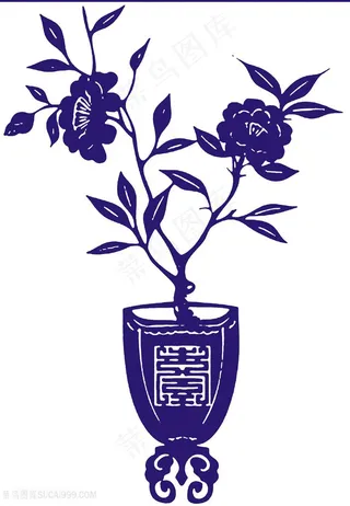 开花瓷器花瓶国粹青花瓷中国风图片