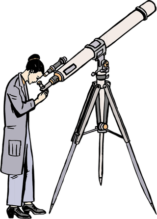 望远镜卡通观测少儿兴趣班