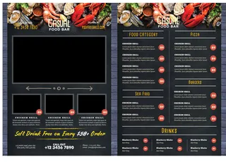 设计英文食物菜单素材