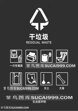干垃圾  垃圾分类