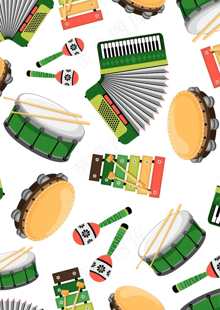 民族乐器 民族风cdr矢量模版下载