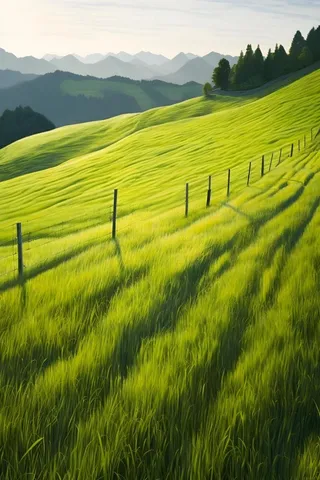 绿色山脉树林云层摄影