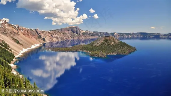 山峦湖畔风景画壁纸 山峦湖畔风景画壁纸